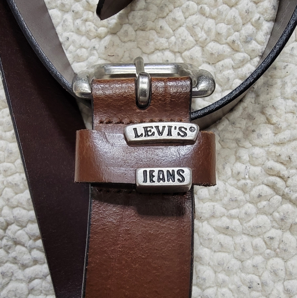 Levis Jean Brown Leather Belt - Picture 2 of 7